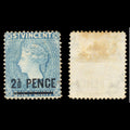 6219 St. Vincent SG49 2½d on 1d Milky Blue 1889. Sc#56a Mi33c Mint MH. C£35