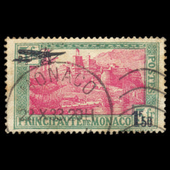 6254 Monaco SG143 1f50 on 5f Green & Pink 1933. Sc# C1 Mi137 Used. C£35, view 3