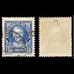 6257 Monaco SG134 1f50 Ultramarine 1933. Sc#122 Mi119 Used. C£15, view 1