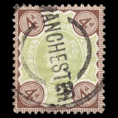 6270 GB SG205 4d Green & Purple. Frame Break Spec K33g 1887. Sc#116 Mi91b Used. C£110, view 3