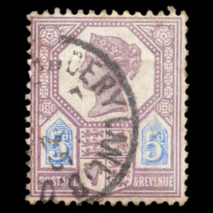 6271 GB SG207a 5d Blue & Purple. Damaged Tablet K36c 1888. Sc#118 Mi93IIa Used. C£120, view 3