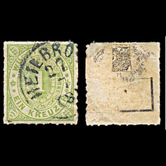 6278 Wurttemberg SG73 1k Blue-Green 1869. Sc#47 Mi36a Used. C£150, view 1
