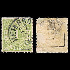6278 Wurttemberg SG73 1k Blue-Green 1869. Sc#47 Mi36a Used. C£150, view 2