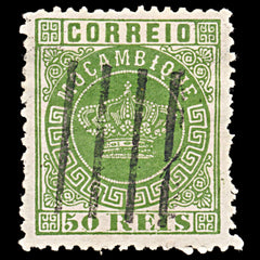 6287 Mozambique SG6 50R Green 1876. Sc#10 Mi6A Used. C£160, view 3