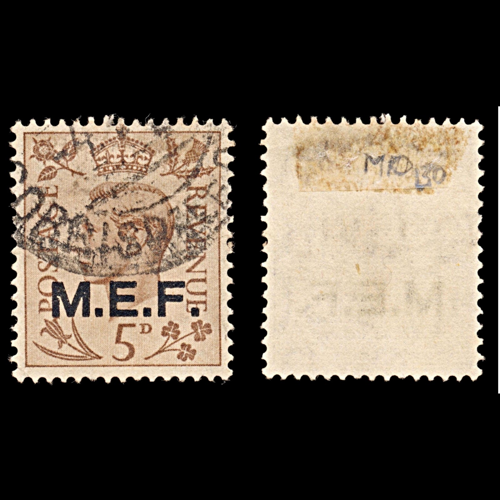 6304 Middle Eastern Forces SGM5 5D Light-Brown 1942. Sc#GE5 Mi14I Used. C£130