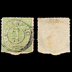 6308 Wurttemberg SG72 1Kr Yellowish Green 1869. Mi36b Used. C£140, view 2