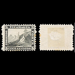 6311 Nicaragua SG5 5C Black 1869. Sc#5 Mi5 Mint MH. C£50, view 1
