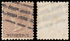 6342 New South Wales SG220ga 9D Brown. P10x12. Unlisted 1881. Sc#59c Mi48 Used, view 2