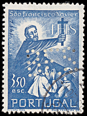 6354 Portugal SG1077 3.50$ Ultramarine 1952. Sc#755 Mi790 Used. C£18