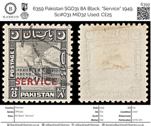 6359 Pakistan SGO31 8A Black. 