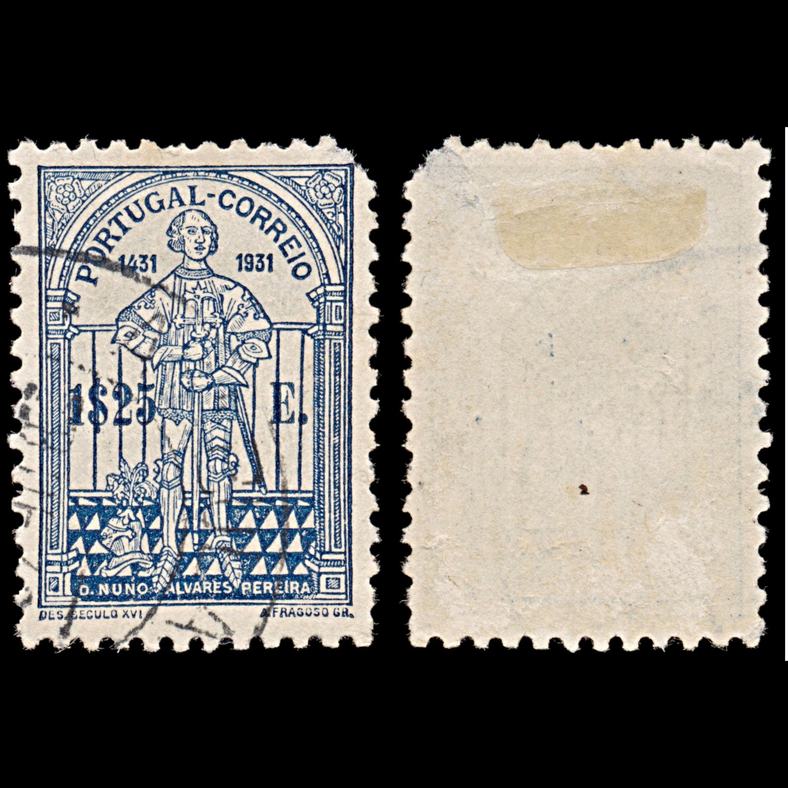 6370 Portugal SG863 1.25$ Dark Blue & Dull Blue 1931. Sc#538 Mi563 Used. C£33