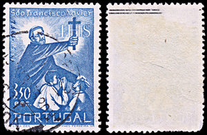 6372 Portugal SG1077 3.50$ Ultramarine 1952. Sc#755 Mi790 Used. C£18