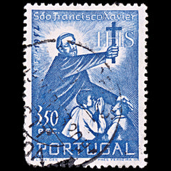 6372 Portugal SG1077 3.50$ Ultramarine 1952. Sc#755 Mi790 Used. C£18, view 3