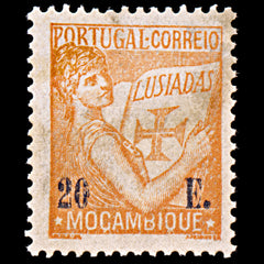 6381 Mozambique SG350 20$ Black & Red Orange 1933. Sc#269 Mi295 Mint MH. C£55, view 3