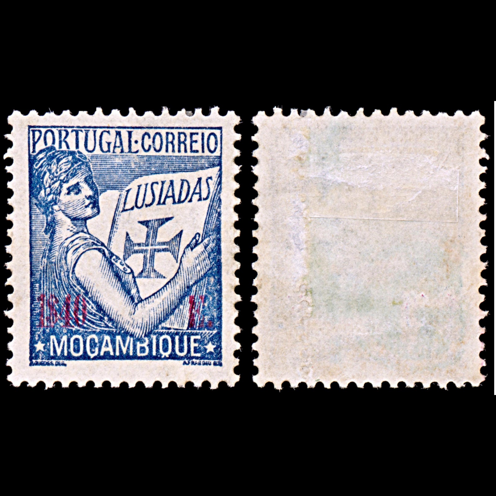 6382 Mozambique SG345 1.40$ Blue & Red 1933. Sc#265 Mi290 Mint MH. C£14