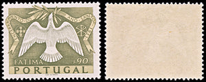 6386 Portugal SG1050 90C Yellow & Olive Green 1951. Sc#732 Mi763 Mint MNH. C£20