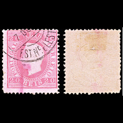 6387 Portugal SG143 20R Carmine 1884. Sc#40 Mi60 Used. C£85, view 1