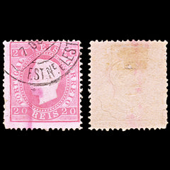 6387 Portugal SG143 20R Carmine 1884. Sc#40 Mi60 Used. C£85, view 2