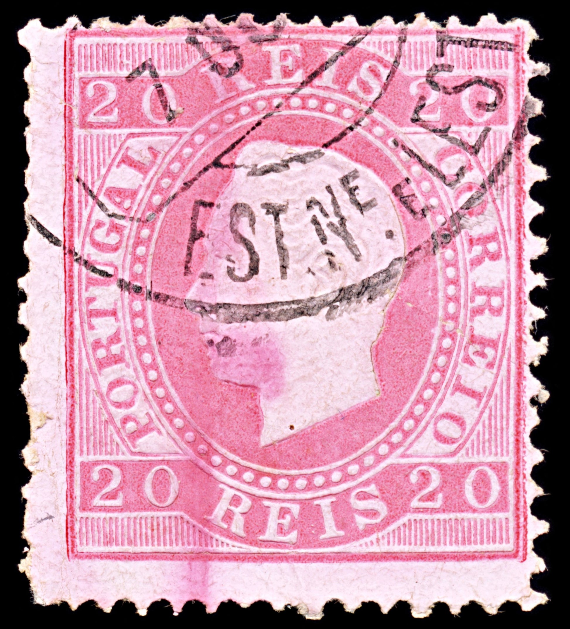 6387 Portugal SG143 20R Carmine 1884. Sc#40 Mi60 Used. C£85