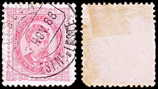 6388 Portugal SG232 20R Carmine 1887. Sc#64 Mi62 Used. C£26