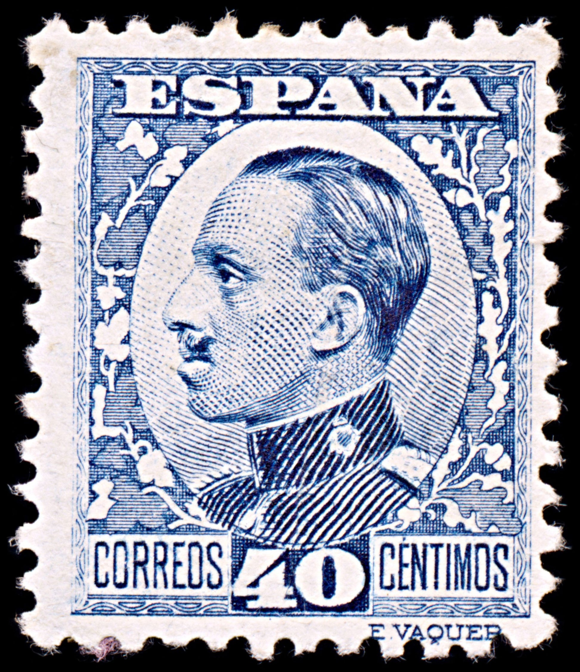 6389 Spain SG590 40c Blue 1930. Sc#413a Mi569I Mint MH. C£55