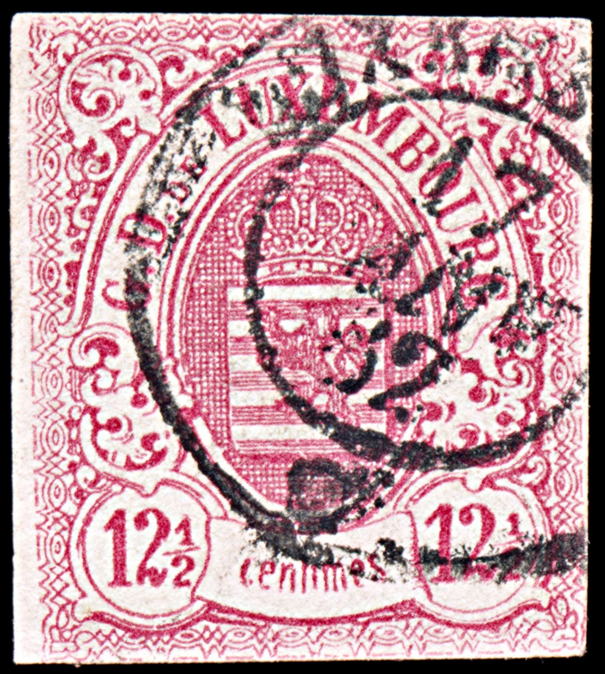 6421 Luxembourg SG11 12½C. Pink 1859. Sc#8 Mi7 Used. C£225