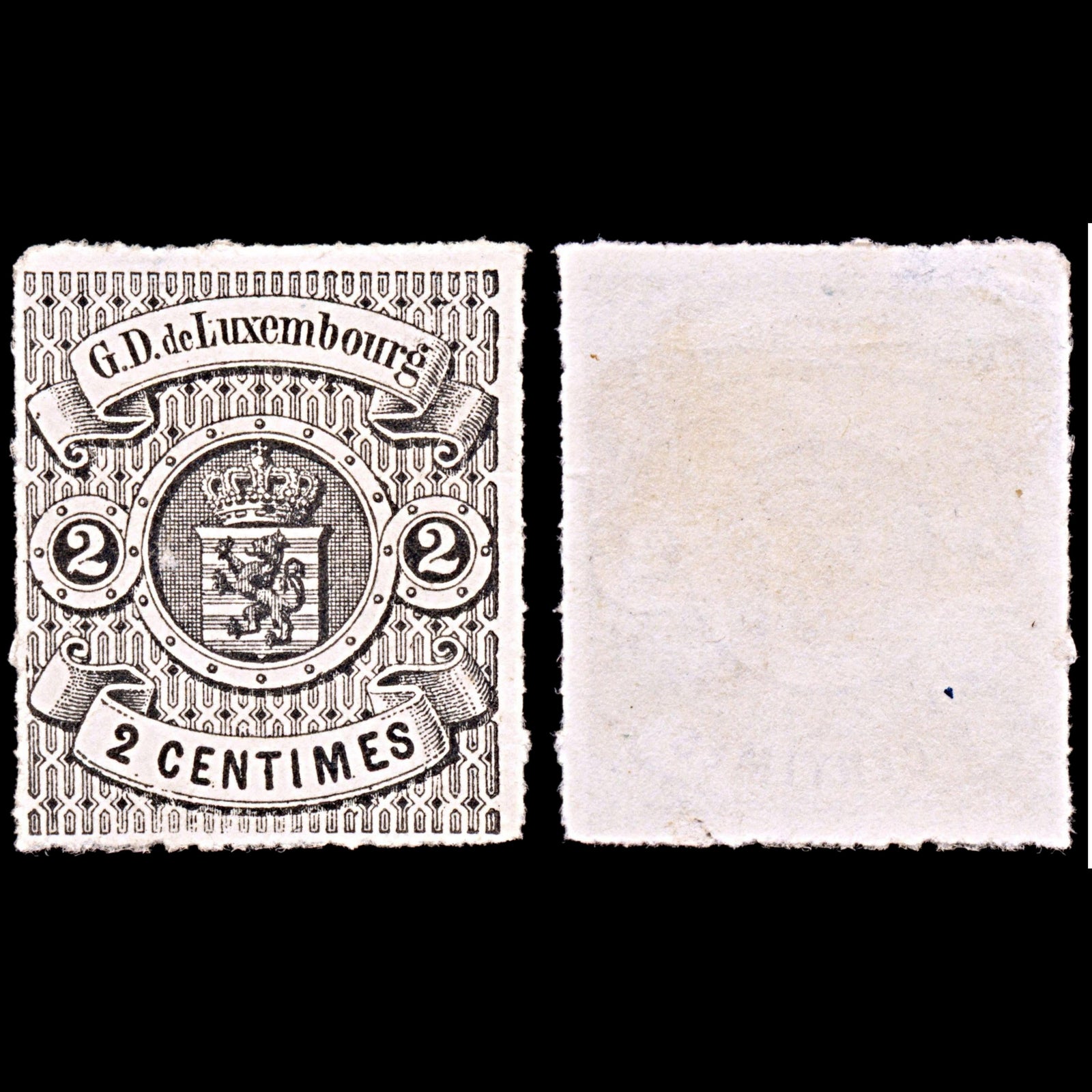 6423 Luxembourg SG17 2C Black 1867. Sc#14 Mi13 Mint MNG. C£28