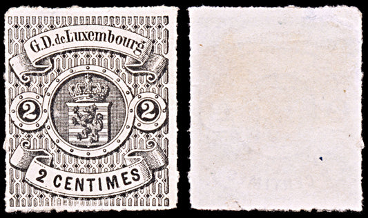6423 Luxembourg SG17 2C Black 1867. Sc#14 Mi13 Mint MNG. C£28