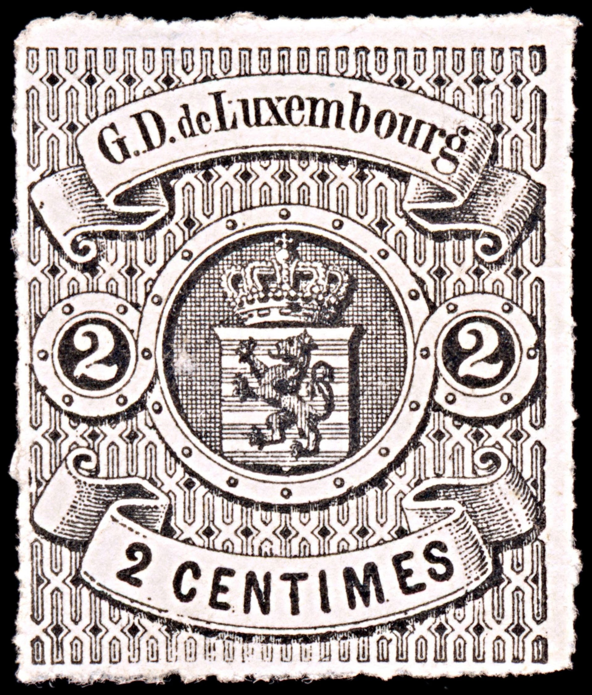 6423 Luxembourg SG17 2C Black 1867. Sc#14 Mi13 Mint MNG. C£28