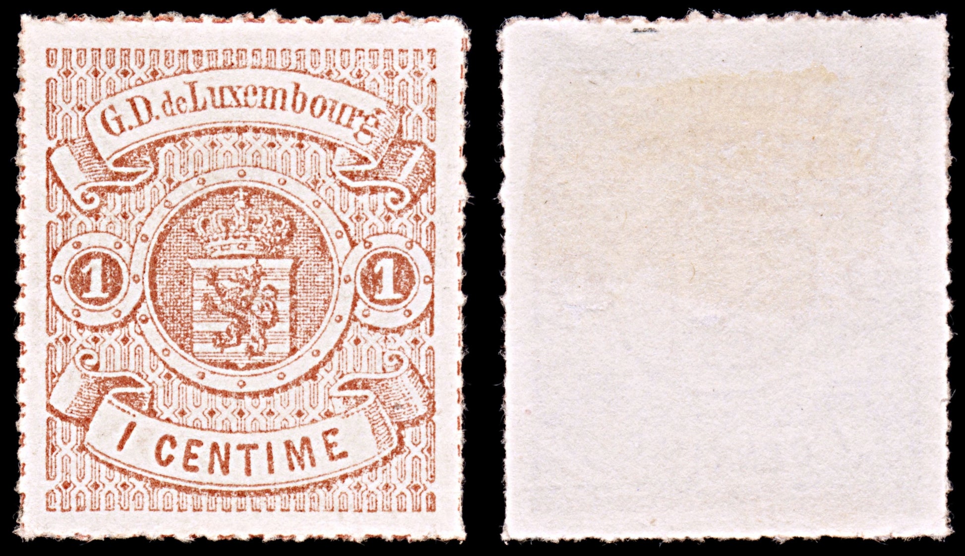 6424 Luxembourg SG22 1c Brown Orange 1867. Sc#18a Mi16b Mint MNG. C£170