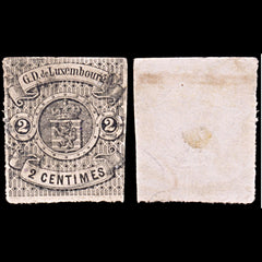 6425 Luxembourg SG7 2C Black 1860. Sc#5 Mi4 Used. C£750, view 1
