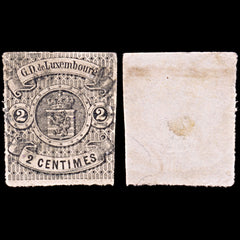 6425 Luxembourg SG7 2C Black 1860. Sc#5 Mi4 Used. C£750, view 2