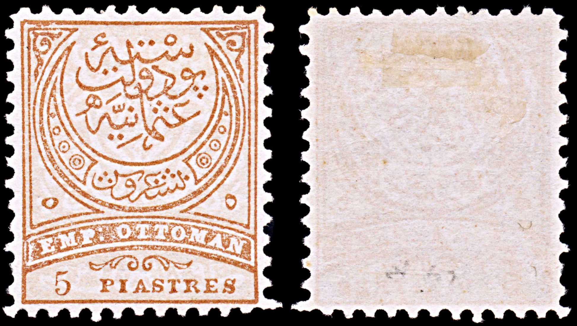 6431 Turkey 5 Brown & Reddish Brown 1884. Sc#71 Mi49B Mint MH. C£19