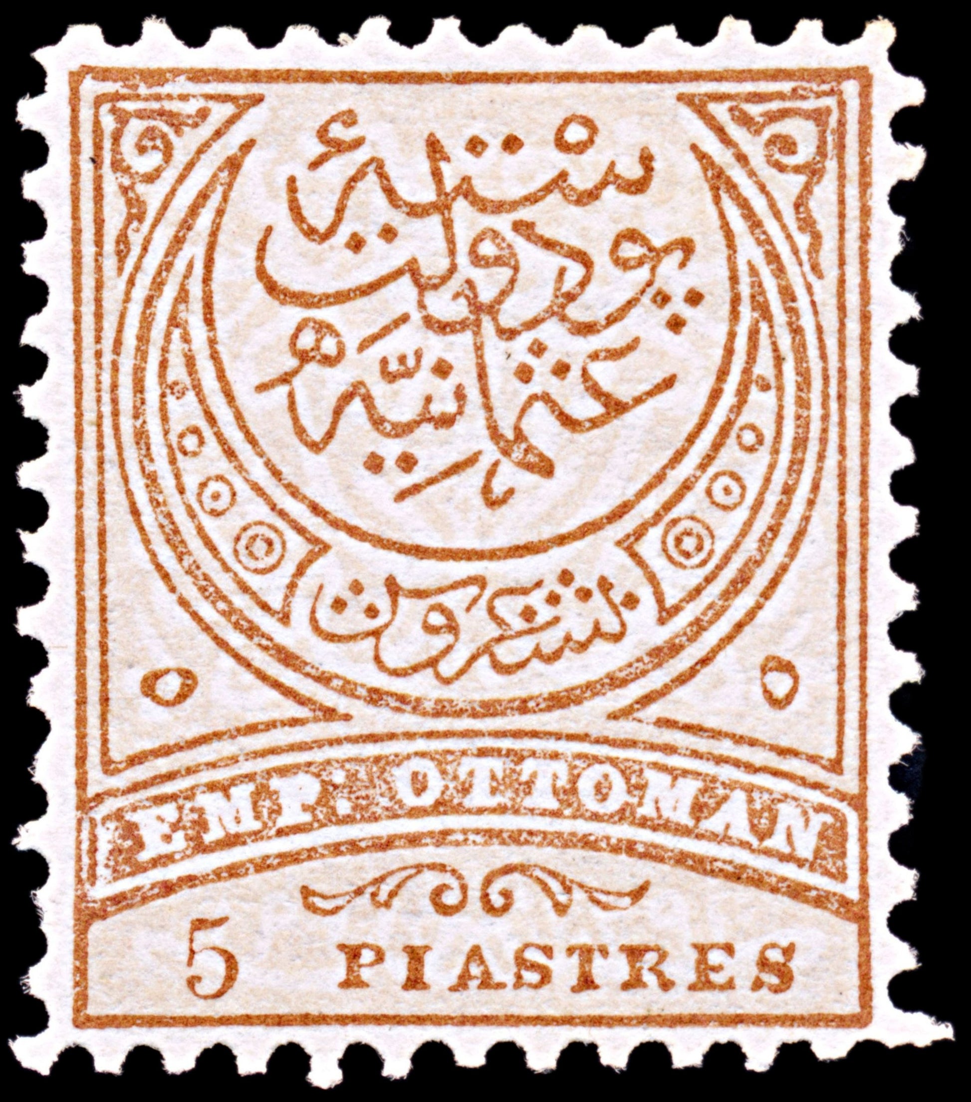 6431 Turkey 5 Brown & Reddish Brown 1884. Sc#71 Mi49B Mint MH. C£19