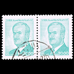 6452 Syria SG1626 2,000 Blue Green 1986. Sc#1080 Mi1640x Used. C£21, view 2