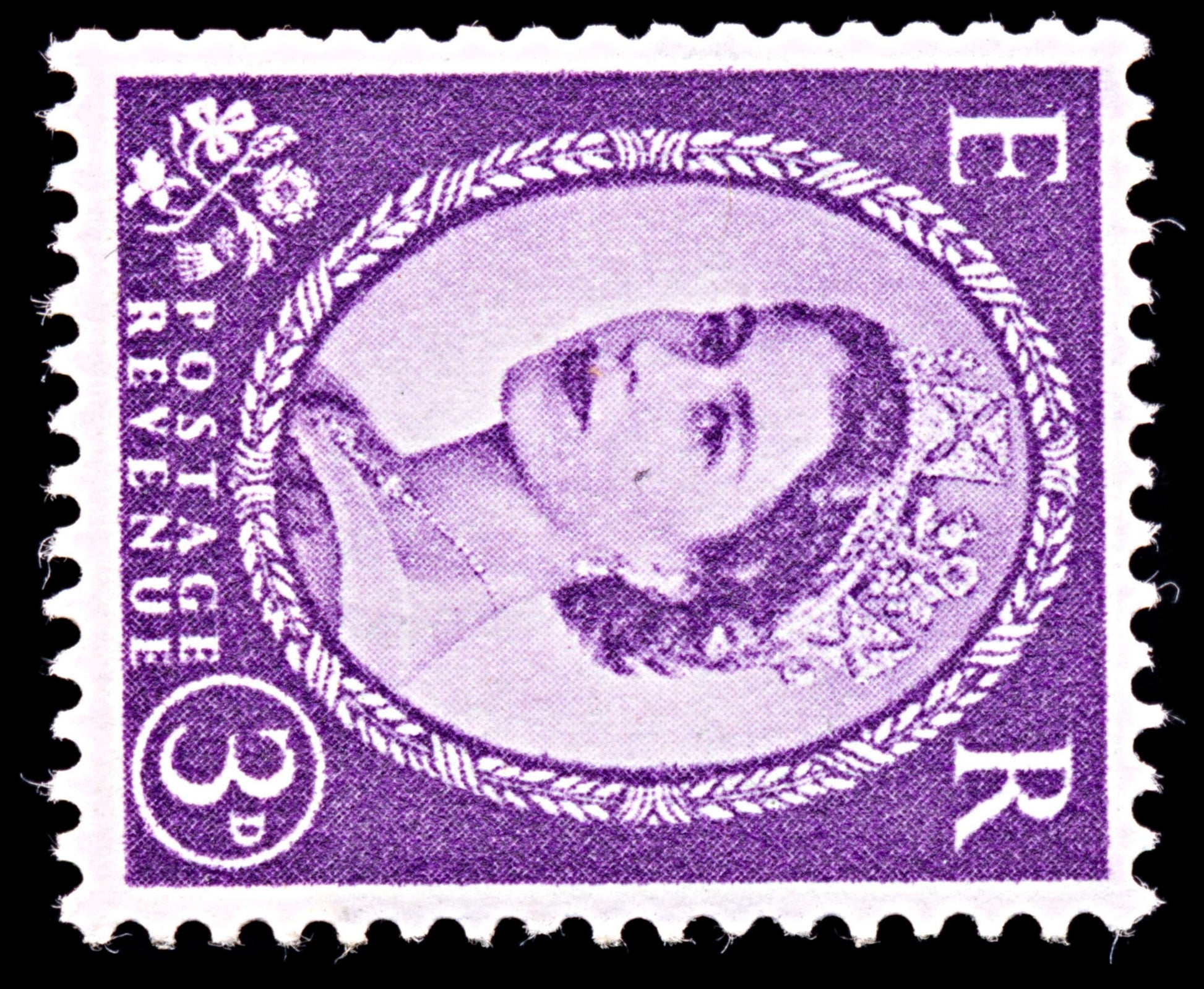 6454 GB SG545b 3D Bluish Violet 1957. Mi287xY Mint MNH. C£18