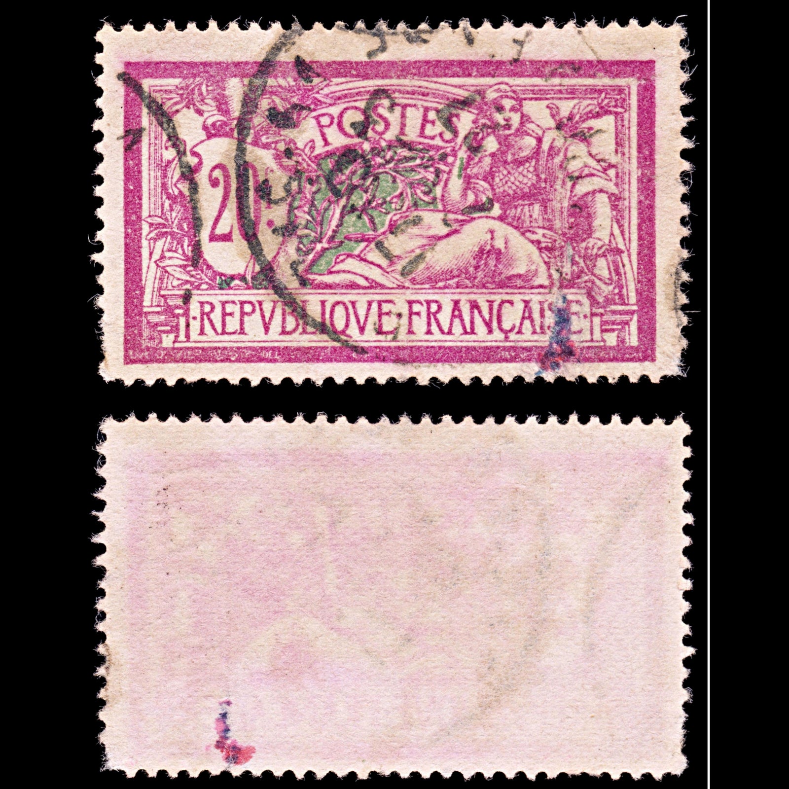6466 France SG432 20F Multicolor 1926. Sc#132 Mi183 Used. C£44