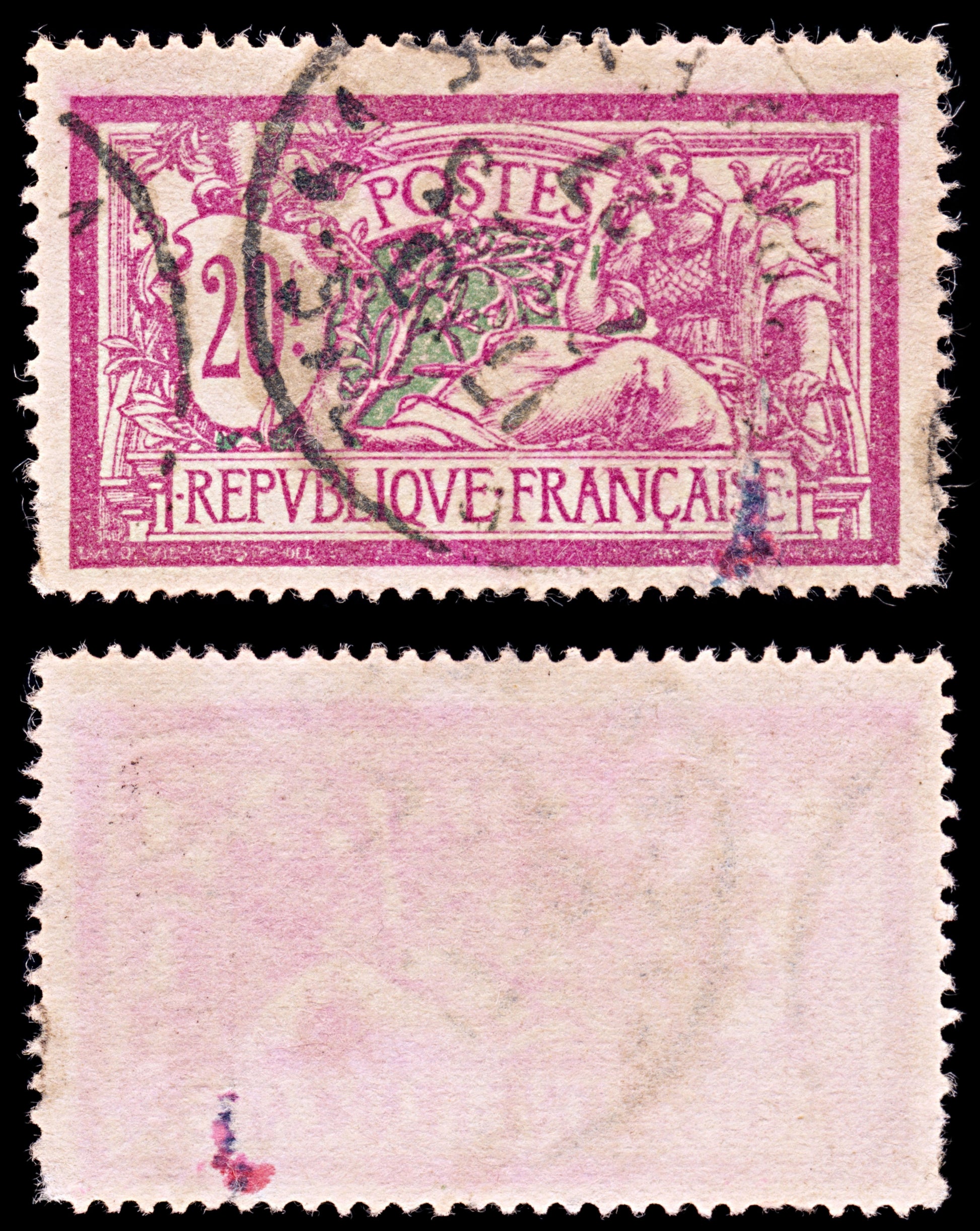 6466 France SG432 20F Multicolor 1926. Sc#132 Mi183 Used. C£44