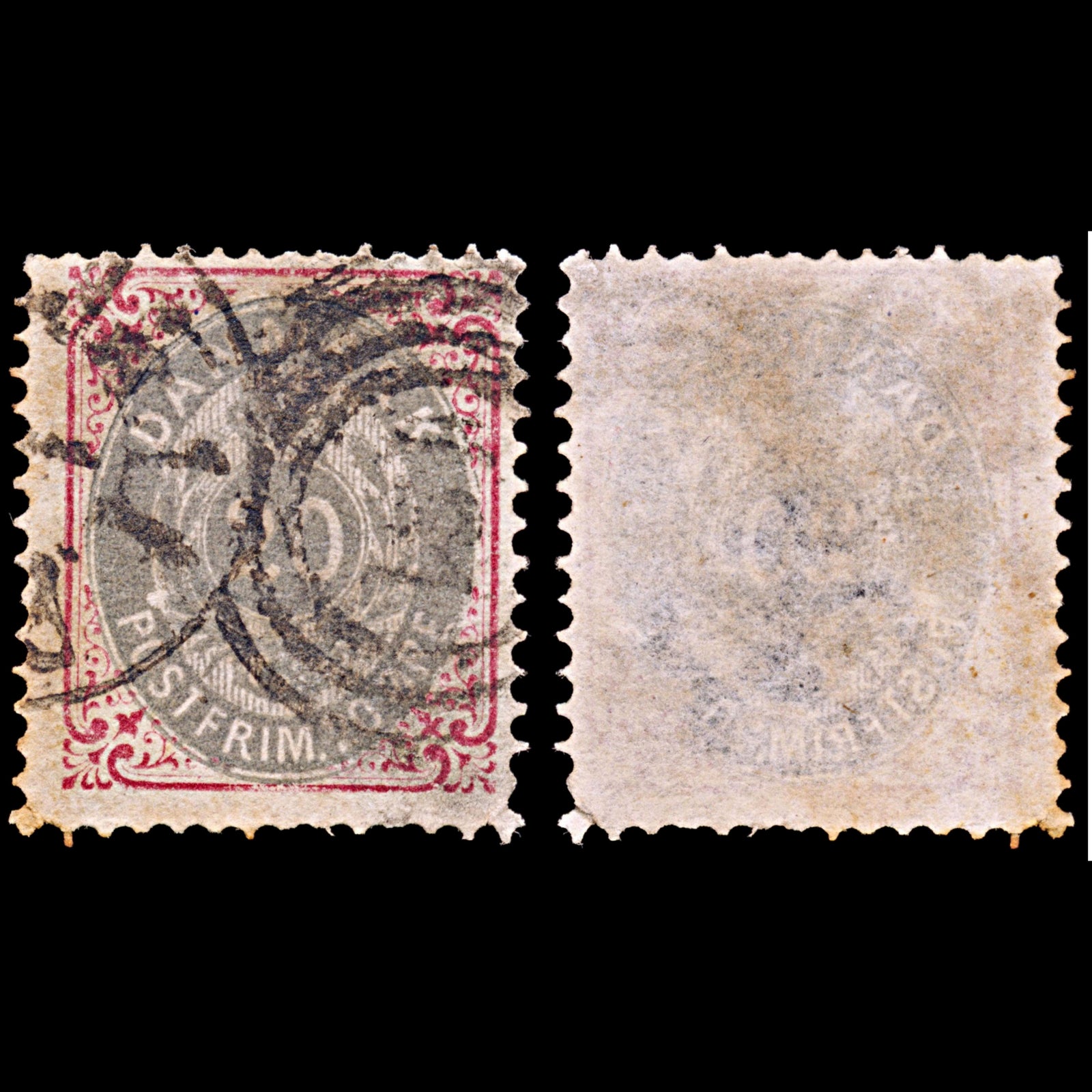 6472 Denmark SG71a 20ore Carmine & Grey 1875. Sc#31b Mi28IIYA Used. C£42