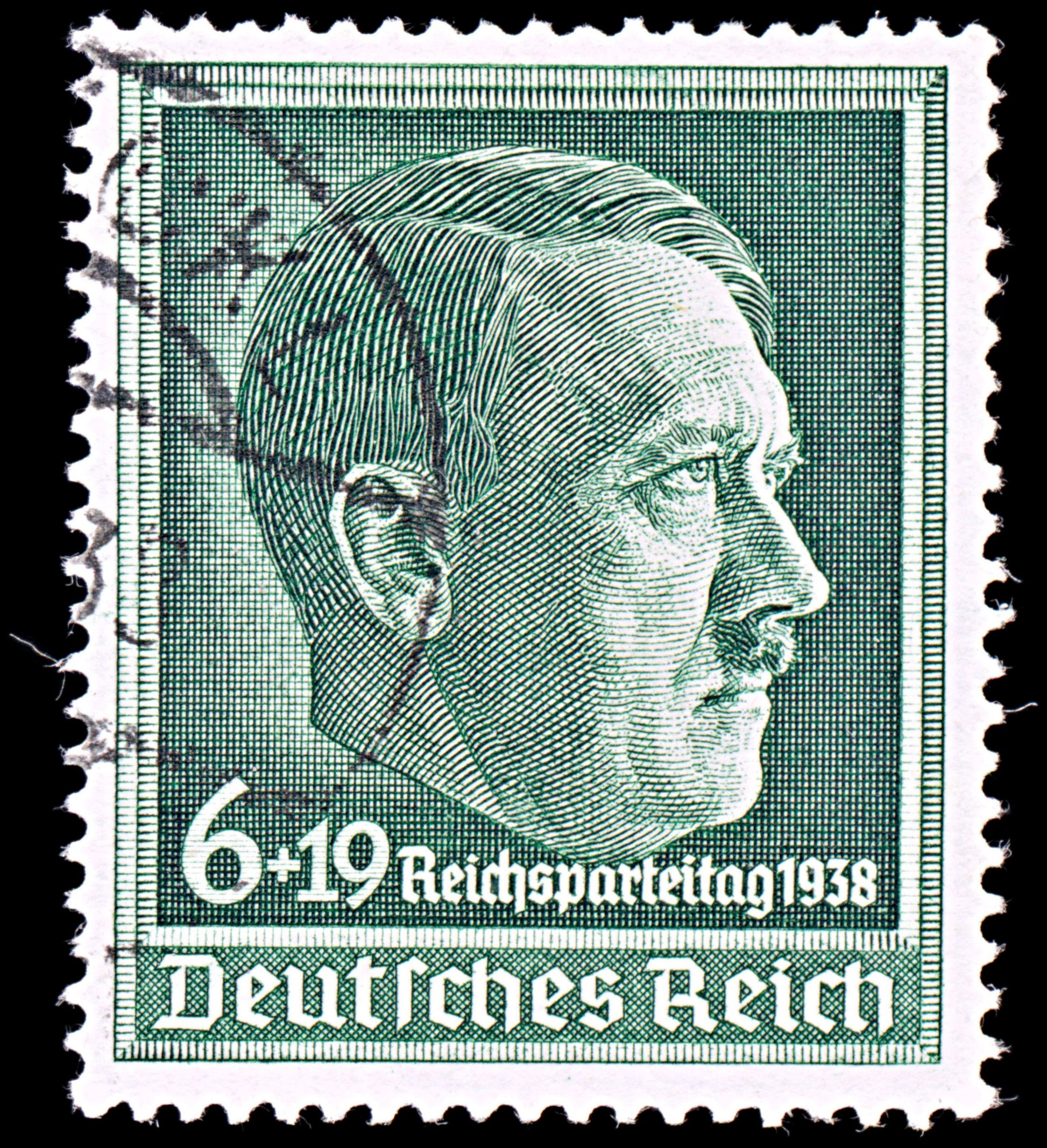 6484 Germany SG660a 6+19 Blackish Green 1938. Mi672y Used. C£250