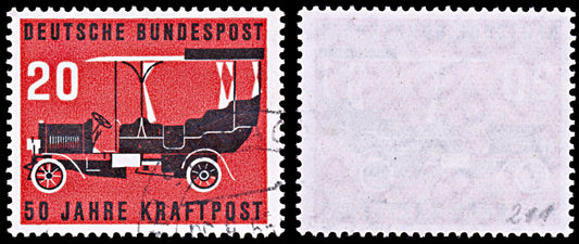 6490 Germany SG1137 20Pf. Black & Scarlet 1955. Sc#728 Mi211 Used. C£7