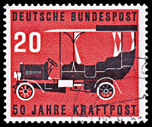 6490 Germany SG1137 20Pf. Black & Scarlet 1955. Sc#728 Mi211 Used. C£7