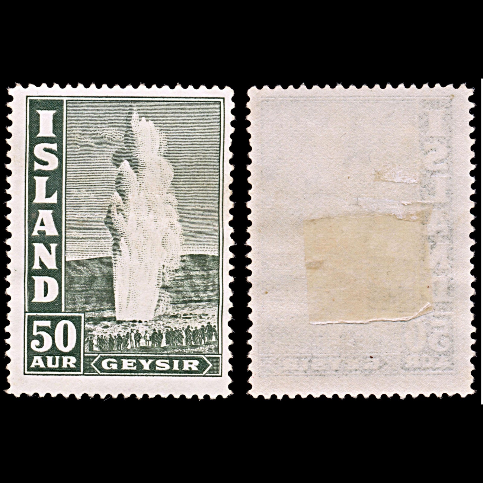 6507 Iceland SG229 50 Black Green 1938. Sc#208 Mi196 Mint MH. C£23