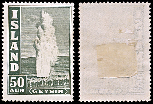 6507 Iceland SG229 50 Black Green 1938. Sc#208 Mi196 Mint MH. C£23