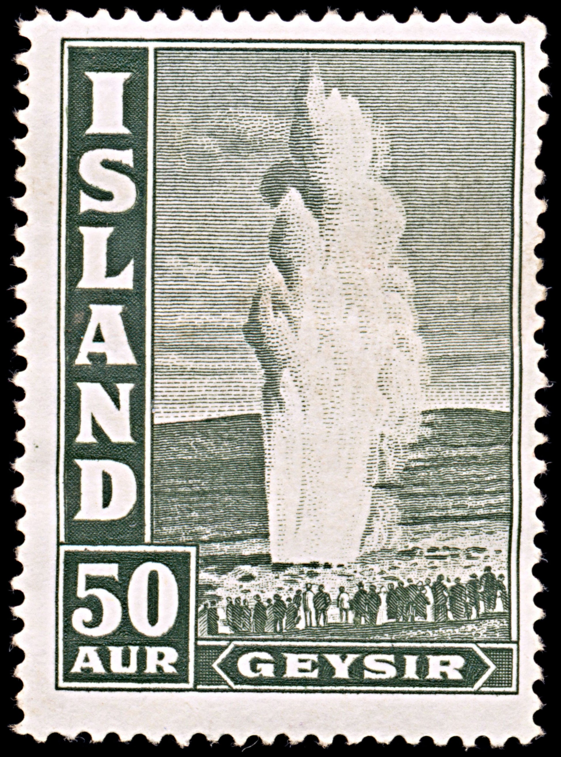 6507 Iceland SG229 50 Black Green 1938. Sc#208 Mi196 Mint MH. C£23