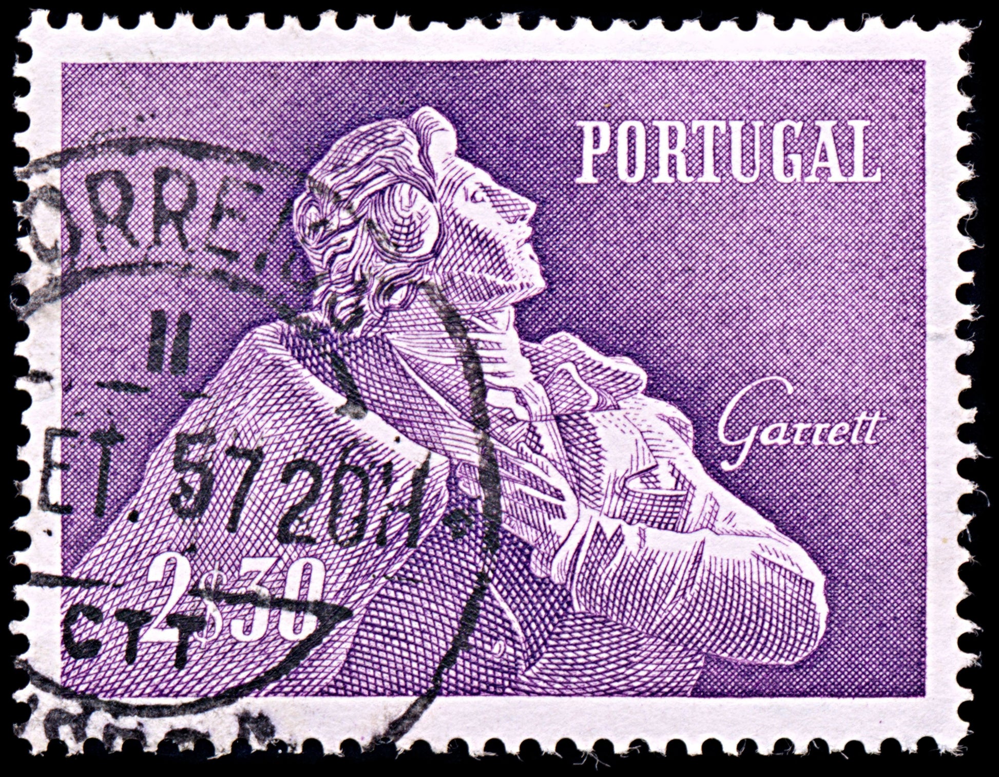 6509 Portugal SG1143 2.30$ Bluish Violet 1957. Sc#825 Mi857 Used. C£17