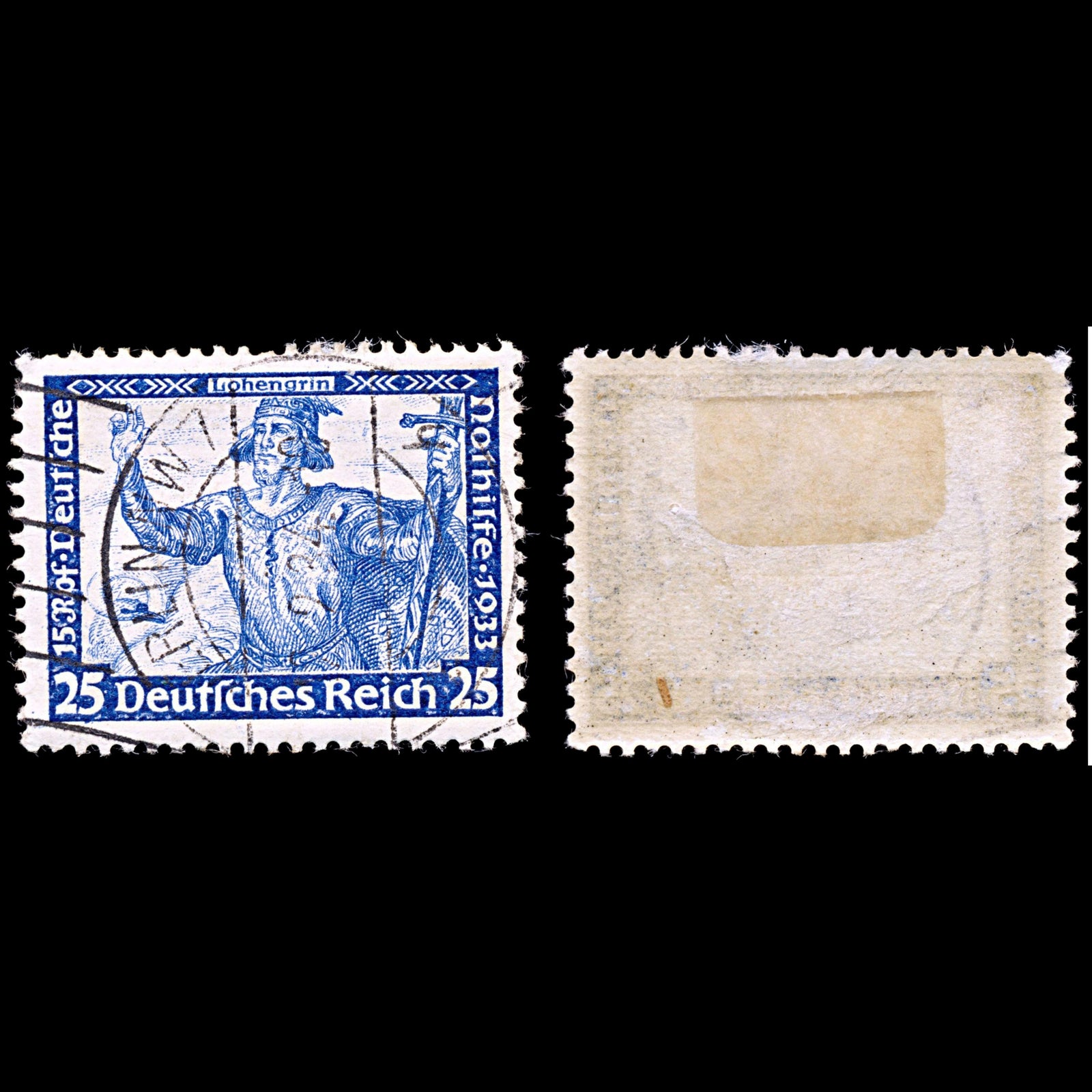 6510 Germany SG520 25+15 Dark Ultramarine 1933. Sc#B56 Mi506A Used. C£60