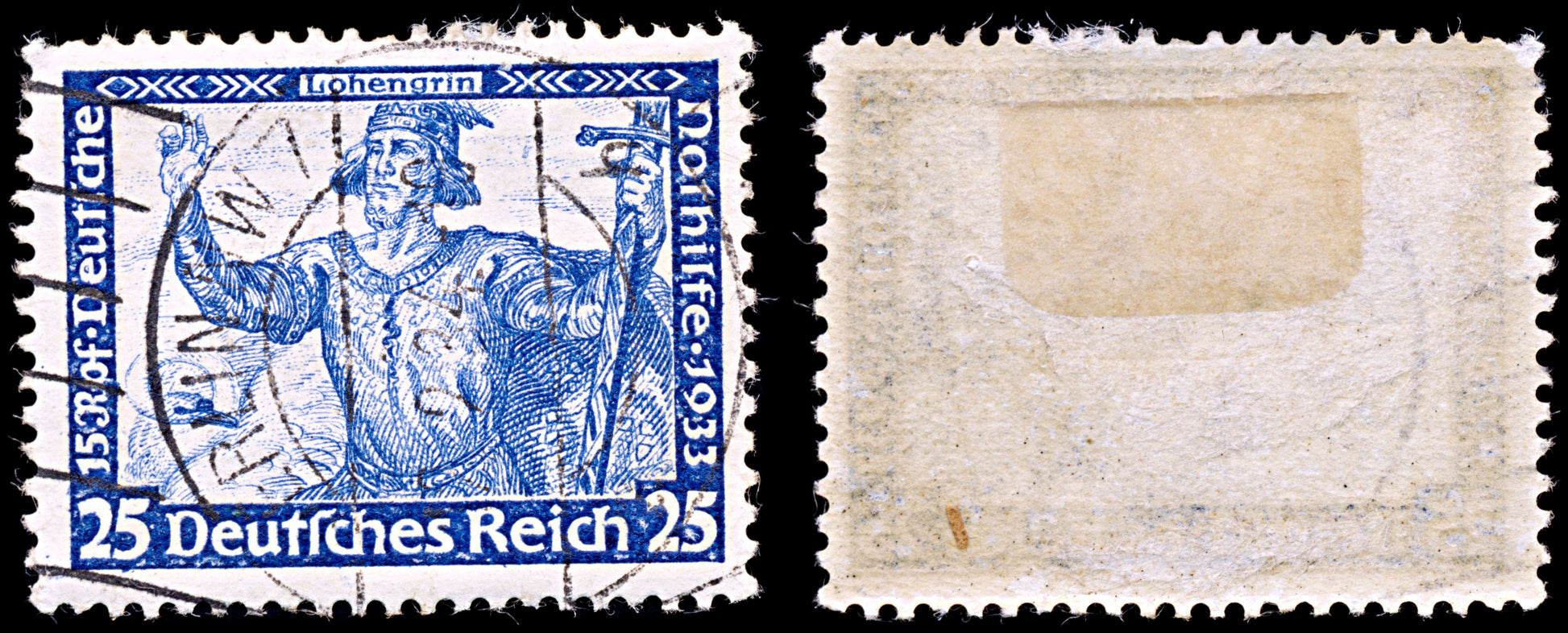 6510 Germany SG520 25+15 Dark Ultramarine 1933. Sc#B56 Mi506A Used. C£60
