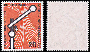 6512 Germany SG1145 20Pf. Black & Vermilion 1955. Sc#734 Mi219 Mint MNH. C£13