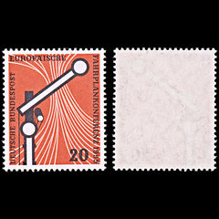 6512 Germany SG1145 20Pf. Black & Vermilion 1955. Sc#734 Mi219 Mint MNH. C£13, view 2